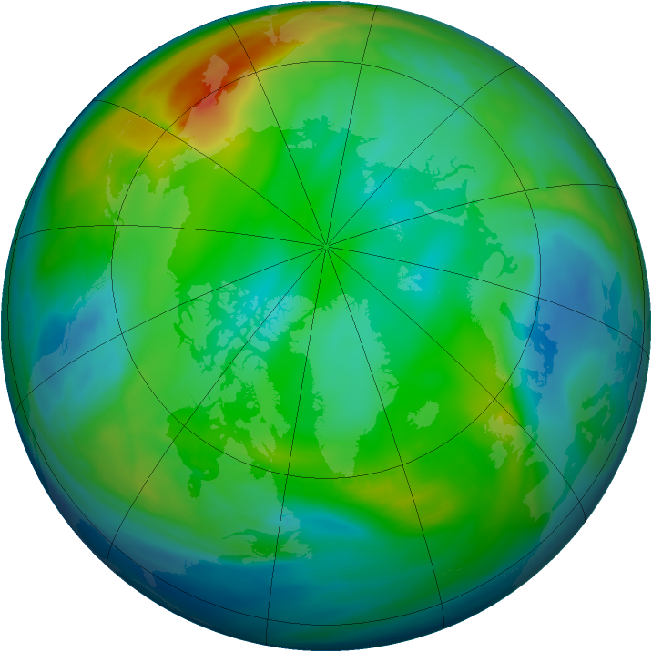 Arctic ozone map for 02 December 2006